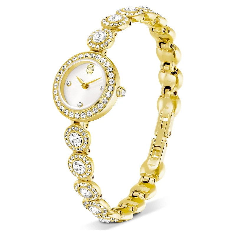 Una Angelic watch, Crystal bracelet, Gold tone