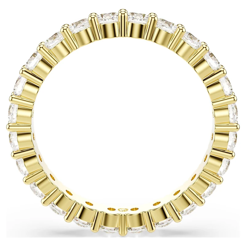 Matrix Vittore band ring, Round cut, White, 18K gold finish