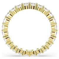 Matrix Vittore band ring, Round cut, White, 18K gold finish