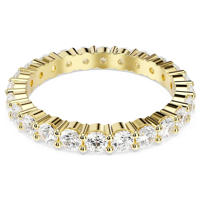 Matrix Vittore band ring, Round cut, White, 18K gold finish