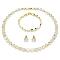 Una Angelic set, Set (3), Round cut, White, 18K gold finish