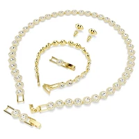 Una Angelic set, Set (3), Round cut, White, 18K gold finish