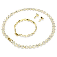 Una Angelic set, Set (3), Round cut, White, 18K gold finish