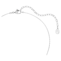 Tough pendant, Pavé, Flower, White, Mixed metal finish by SWAROVSKI