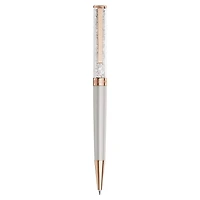 Crystalline ballpoint pen, Gray, Gray lacquered, Rose gold-tone plated by SWAROVSKI