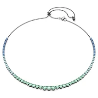 Matrix necklace, Gradient of round cuts, Multicoloured