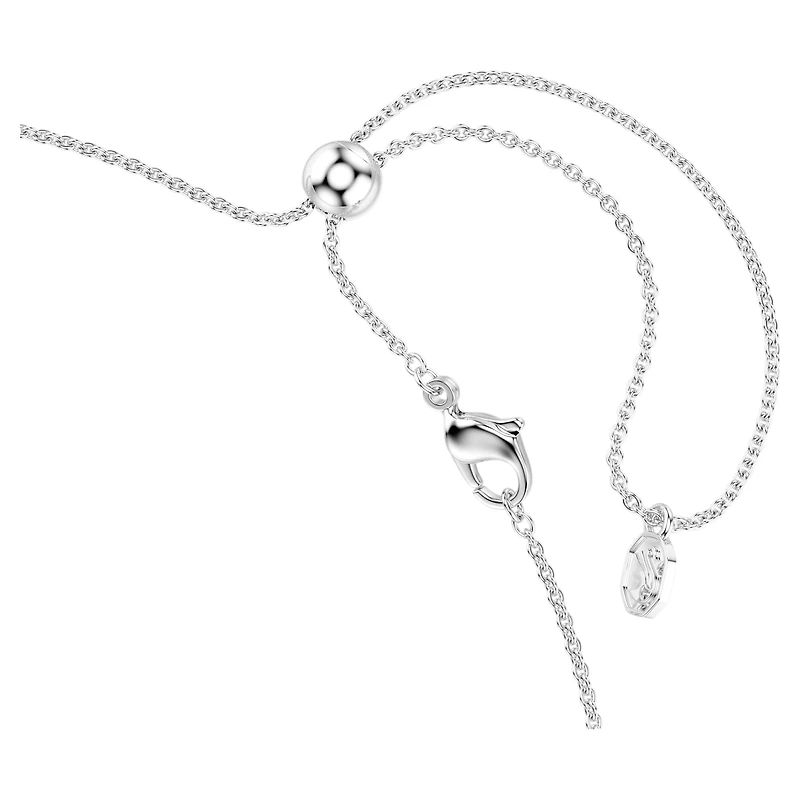 Matrix necklace, Gradient of round cuts, Multicoloured, Rhodium plated by SWAROVSKI