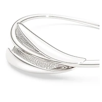 Classica choker, Statement, Round cut, White, Sterling silver