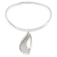 Classica necklace, Statement, Round cut, White, Sterling silver