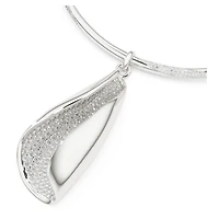 Classica necklace, Statement, Round cut, White, Sterling silver