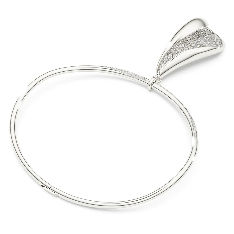 Classica necklace, Statement, Round cut, White, Sterling silver