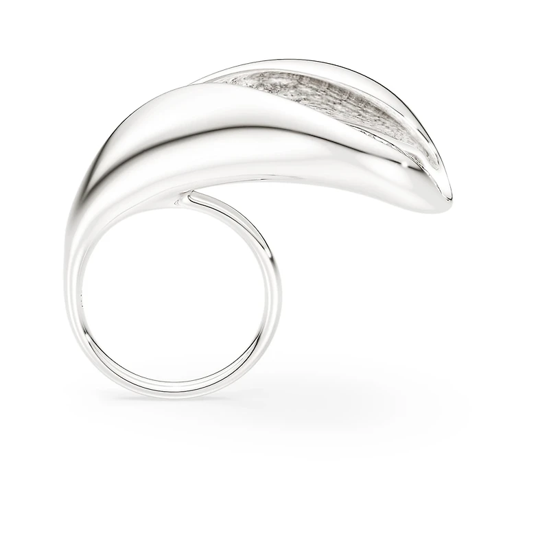 Classica cocktail ring, Statement, Round cut, White, Sterling silver