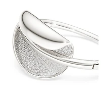 Swarovski Classica bangle, Statement, Round cut, White, Sterling silver