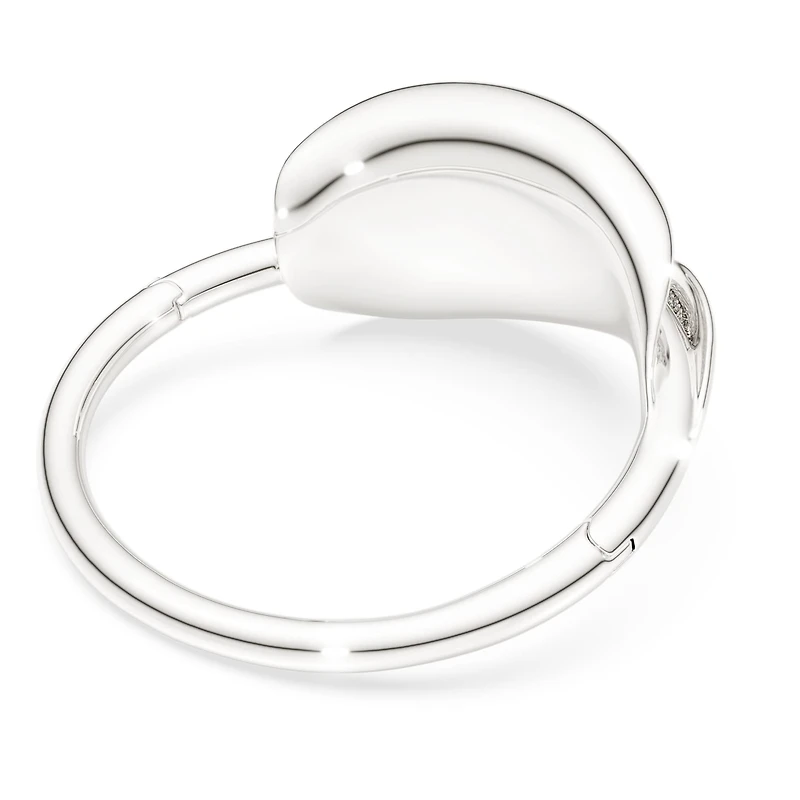 Swarovski Classica bangle, Statement, Round cut, White, Sterling silver