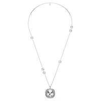 Una Angelic pendant and brooch, Cushion cut, White, Mixed plating
