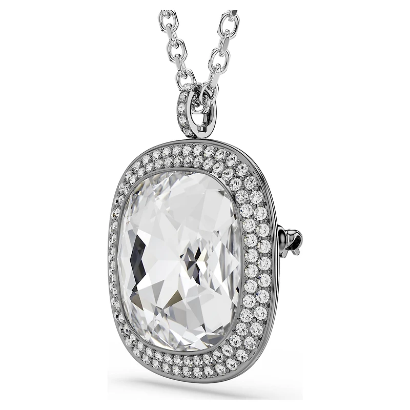 Una Angelic pendant and brooch, Cushion cut, White, Mixed plating