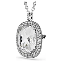 Una Angelic pendant and brooch, Cushion cut, White, Mixed plating