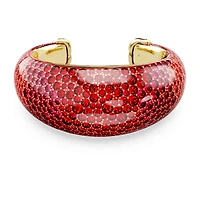 Idyllia cuff, Red, Gold-tone plated by SWAROVSKI