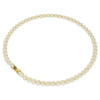 Una Angelic necklace, Round cut, Small, White, Gold-tone plated by SWAROVSKI