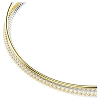 Hyperbola necklace, Round cut, White, Mixed metal finish