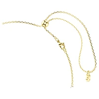 Hyperbola Y necklace, Round cut, Knot, White, Mixed metal finish