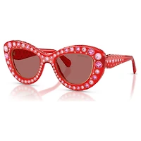 Sunglasses, Cat-eye shape, SK6060, Red by SWAROVSKI