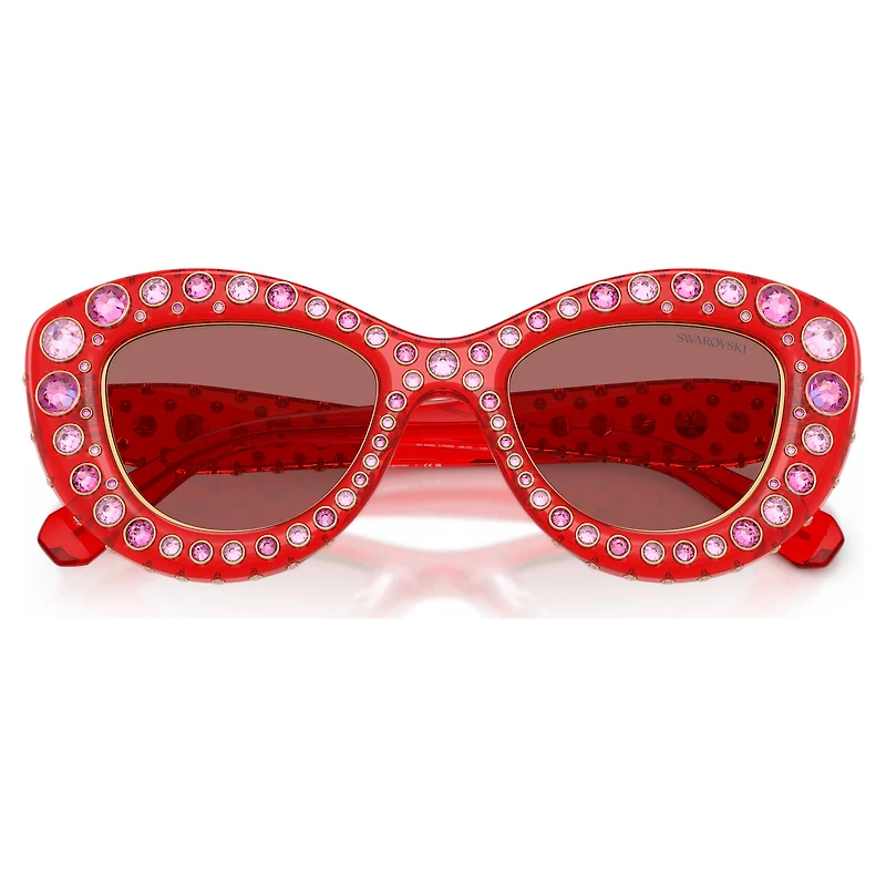 Sunglasses, Cat-Eye shape, SK6060, Red by SWAROVSKI