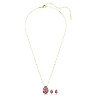 Sublima set, Set (2), Pear cut, Red, 18K gold finish