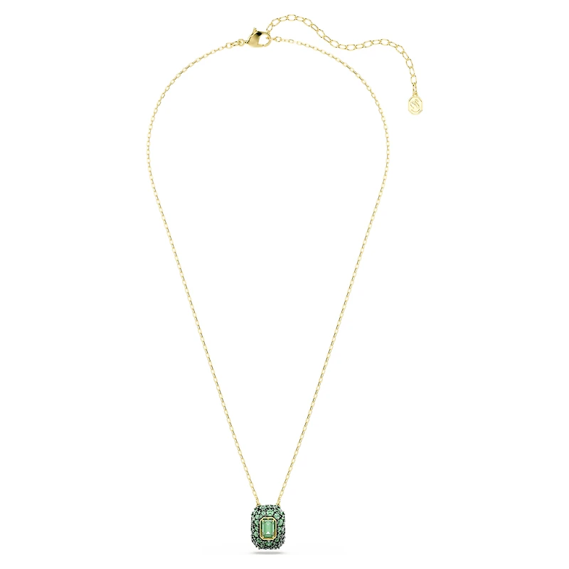 Sublima pendant, Octagon cut, Green, 18K gold finish