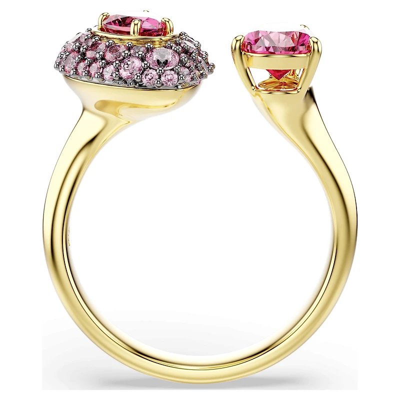 Sublima cocktail ring, Pear cut, Red, 18K gold finish