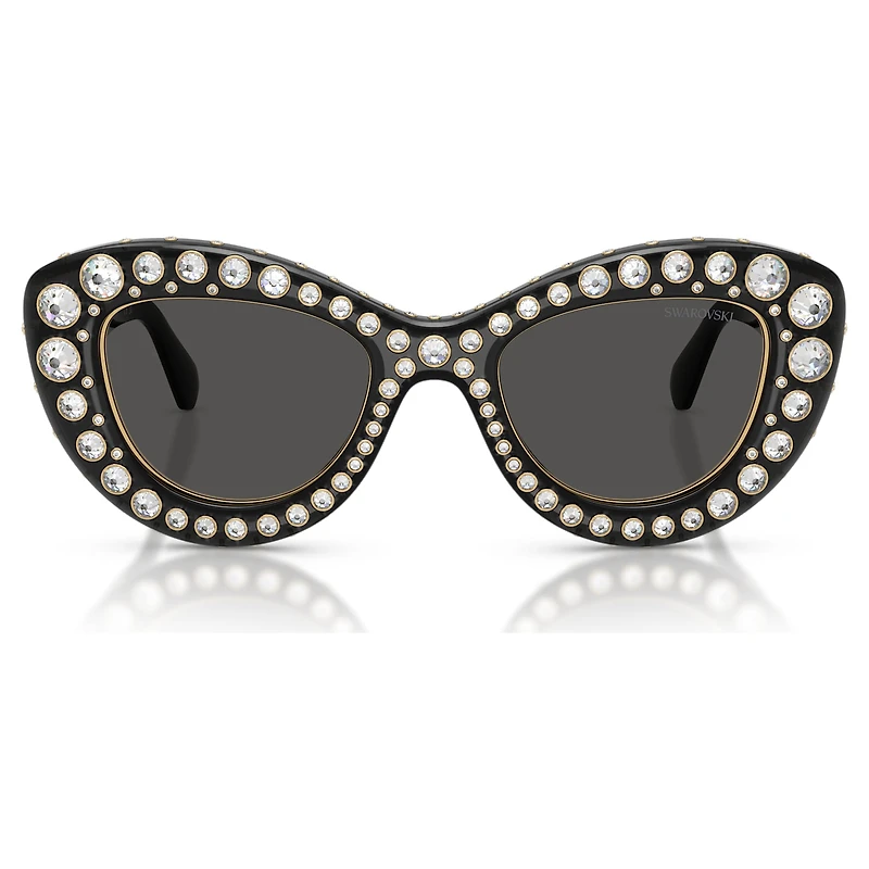 Sunglasses, Cat-Eye shape, SK6060, Silver Tone by SWAROVSKI