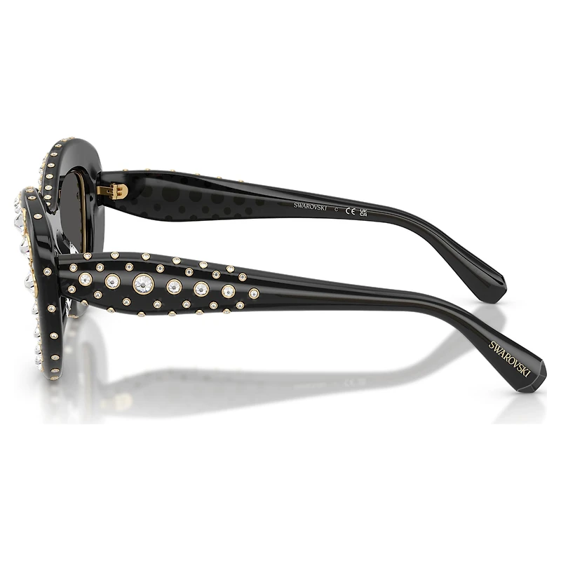 Sunglasses, Cat-Eye shape, SK6060, Silver Tone by SWAROVSKI