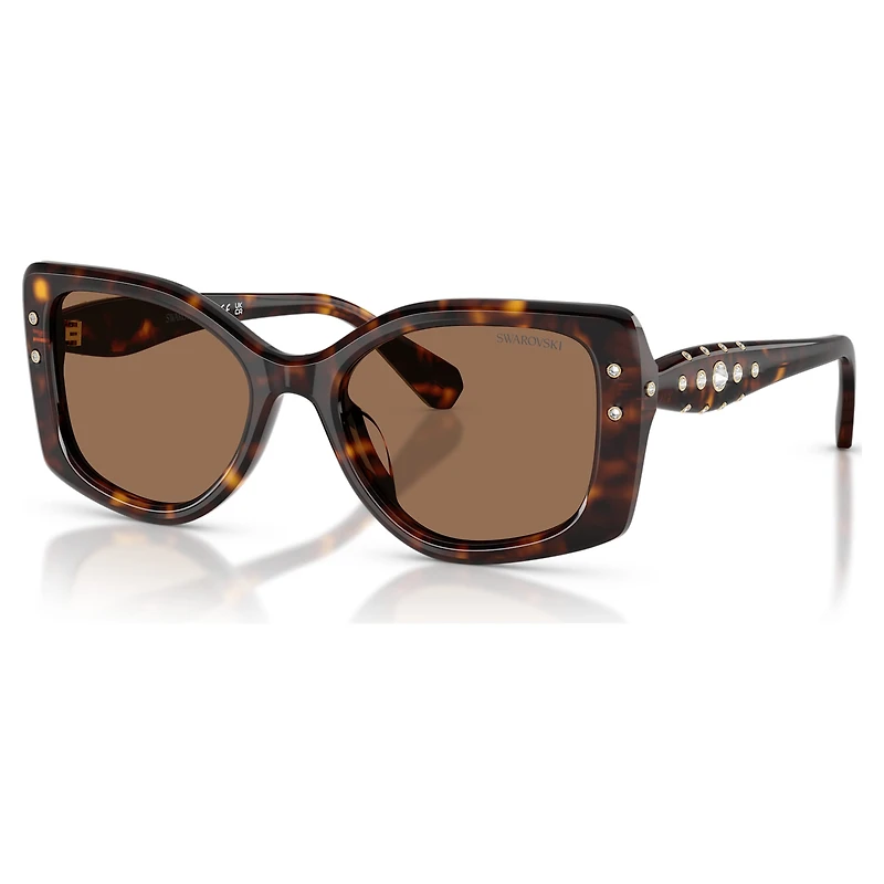Sunglasses, Pillow shape, SK6058U, Brown by SWAROVSKI