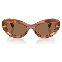 Sunglasses, Cat-Eye shape, SK6061U, Brown by SWAROVSKI