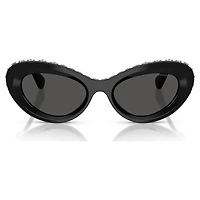 Sunglasses, Cat-eye shape, SK6061U, Black by SWAROVSKI
