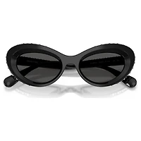 Sunglasses, Cat-eye shape, SK6061U, Black by SWAROVSKI