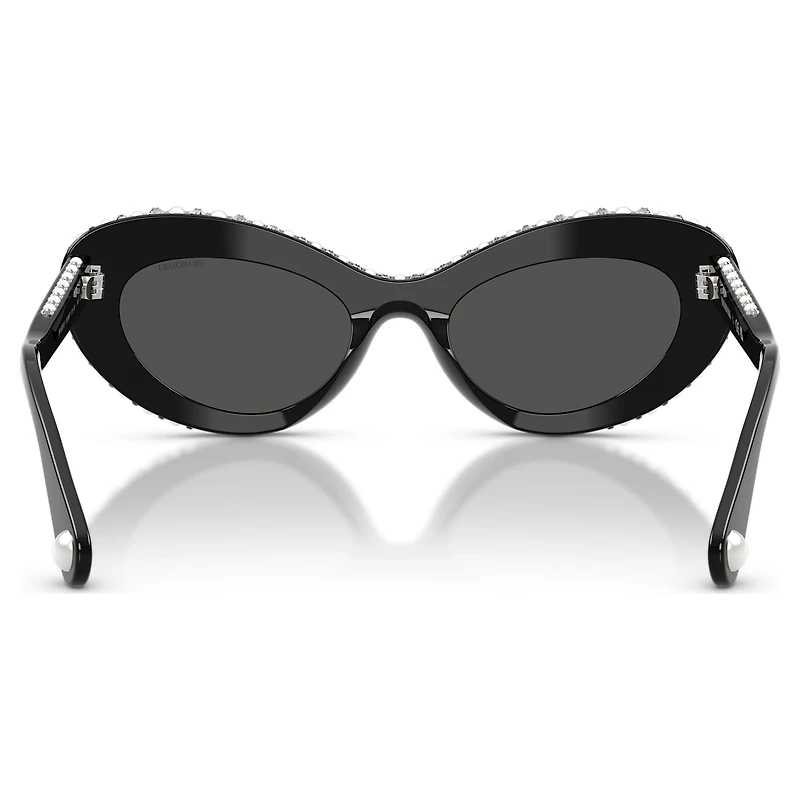 Sunglasses, Cat-eye shape, SK6061U, Black by SWAROVSKI