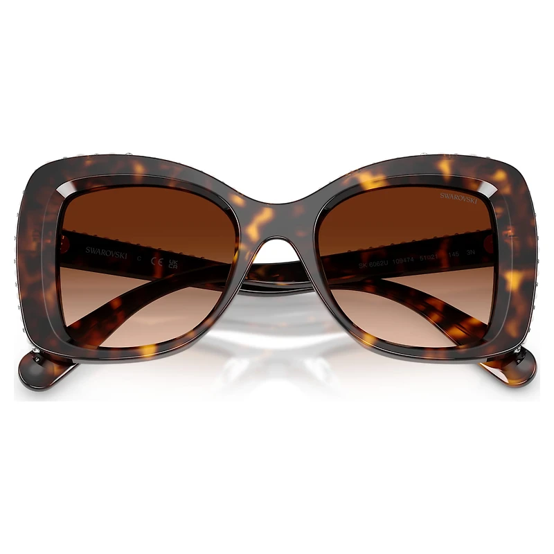 Sunglasses, Butterfly shape, SK6062U, Brown by SWAROVSKI