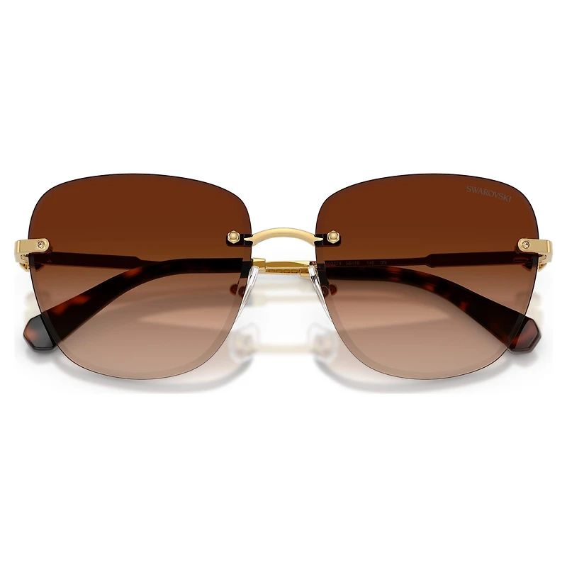 Sunglasses, Square shape, SK7043, Brown by SWAROVSKI