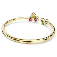 Imber bangle, Mixed cuts, Multicoloured, 18K gold finish
