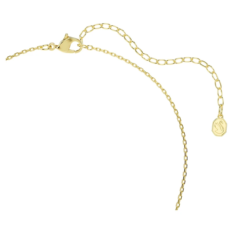 Imber Y pendant, Mixed cuts, Multicoloured, 18K gold finish