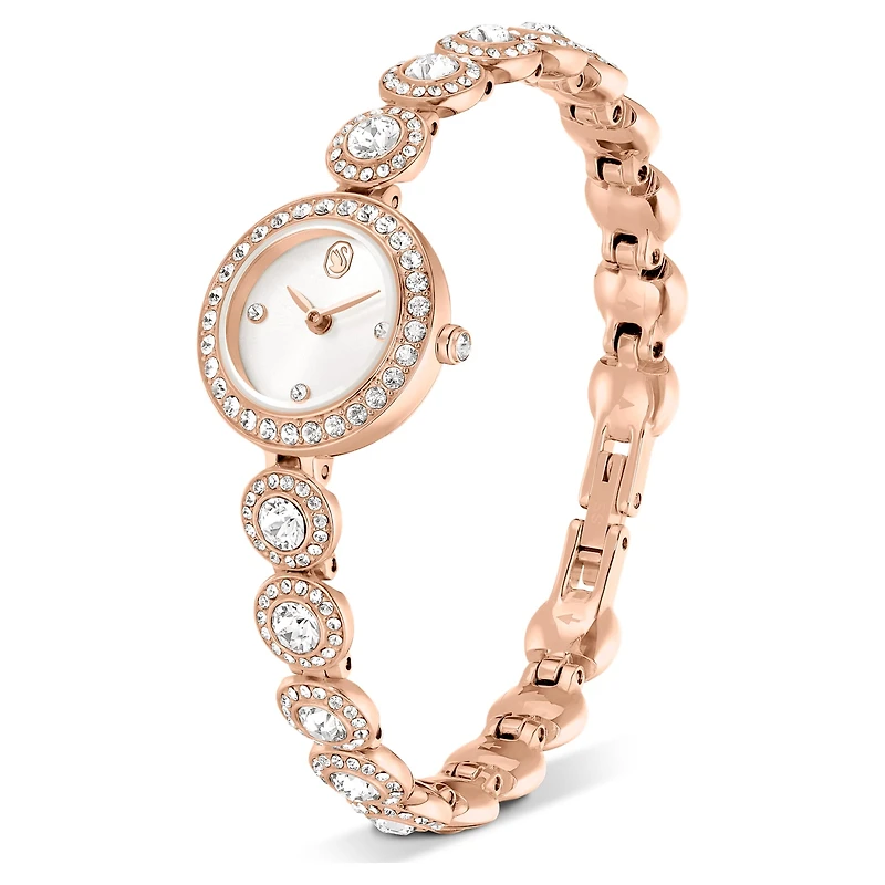 Una Angelic watch, Crystal bracelet, Rose gold tone, Rose gold-tone finish