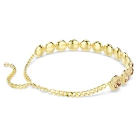 Una Angelic choker, Round cut, Caramel, 18K gold finish