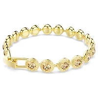 Una Angelic bracelet, Round cut, Caramel, Gold-tone plated by SWAROVSKI