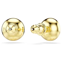 Una Angelic stud earrings, Round cut, Caramel, Gold-tone plated by SWAROVSKI