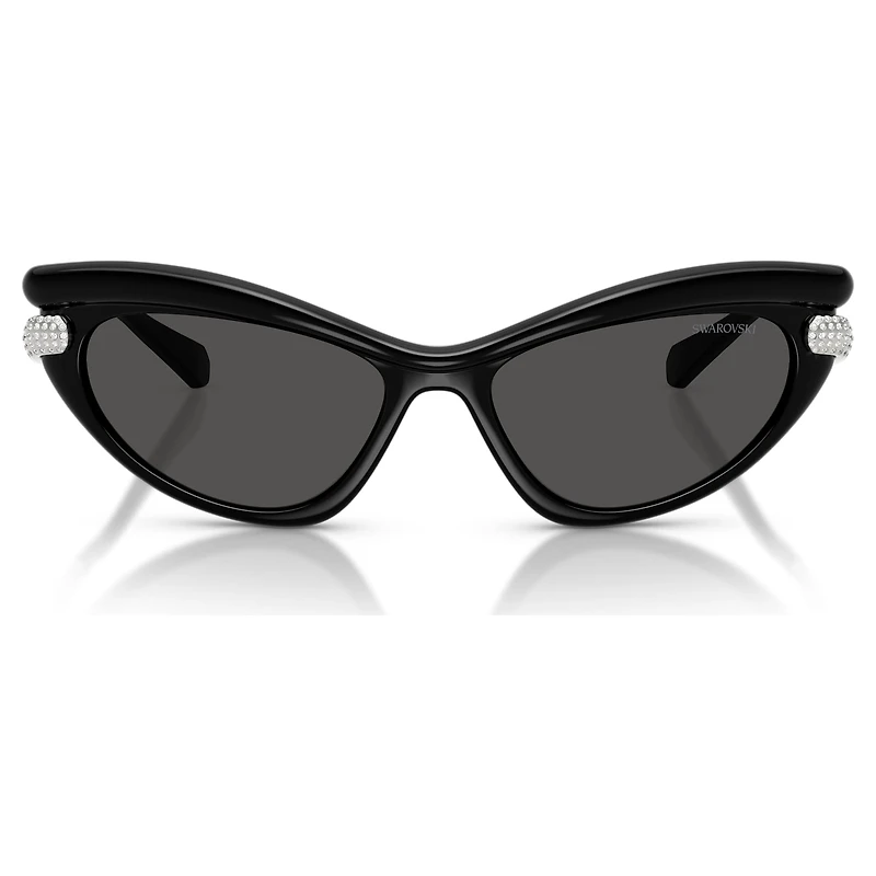 Sunglasses, Cat-Eye shape, SK6038, Black by SWAROVSKI