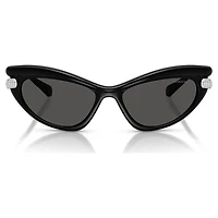 Sunglasses, Cat-Eye shape, SK6038, Black by SWAROVSKI