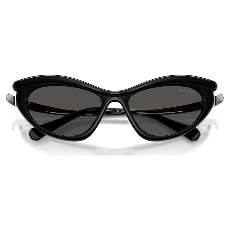 Sunglasses, Cat-Eye shape, SK6038, Black by SWAROVSKI