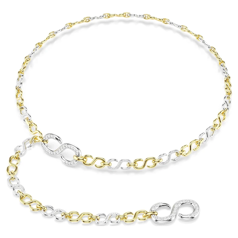 Dextera waist belt, White, Mixed metal finish by SWAROVSKI