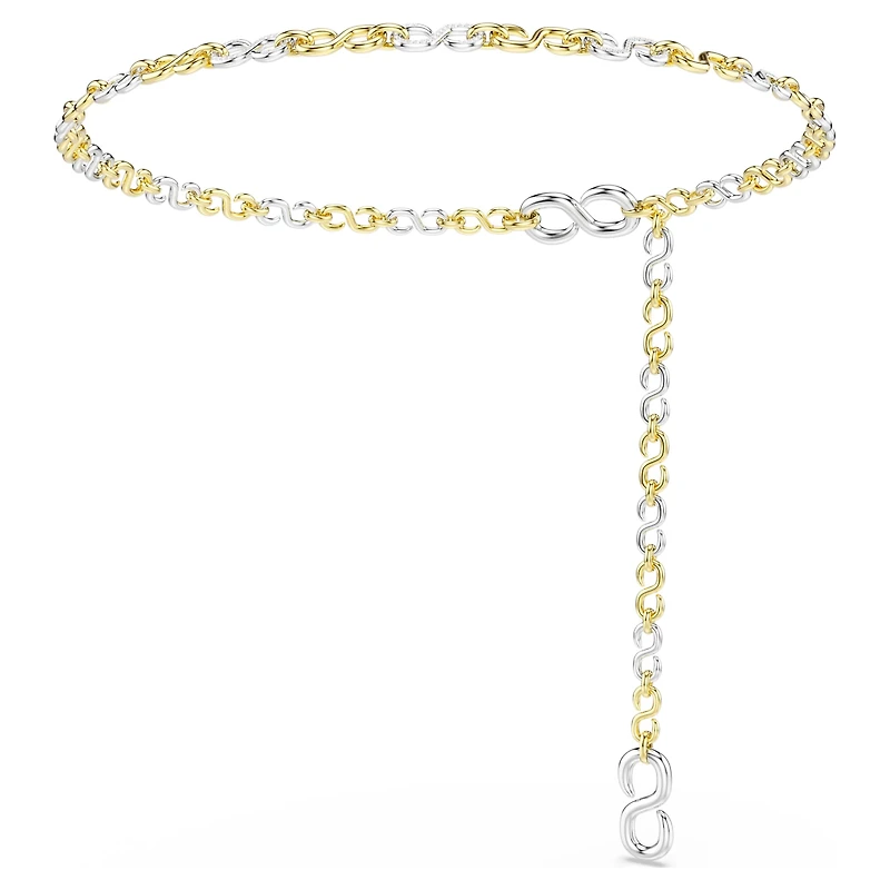 Dextera waist belt, White, Mixed metal finish by SWAROVSKI